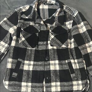 Black and White Plaid Jacket